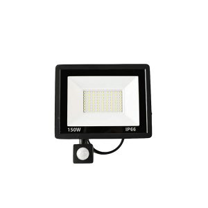 PROYECTOR LED ULTRA SLIM 150W IP66 NEGRO C/ SENSOR DE MOVIMIENTO